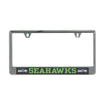 Wholesale-Seattle Seahawks CARBON Lic Plate Frame B/O Printed