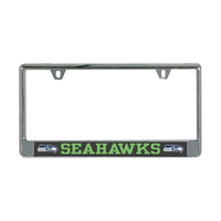 Wholesale-Seattle Seahawks CARBON Lic Plate Frame B/O Printed