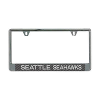 Wholesale-Seattle Seahawks CARBON Lic Plate Frame B/O Printed