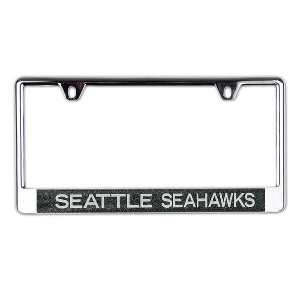 Wholesale-Seattle Seahawks CARBON Lic Plt Frame B/O Metallic