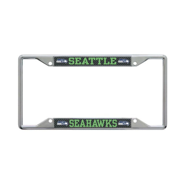 Wholesale-Seattle Seahawks CARBON Lic Plt Frame S/S Printed