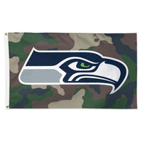 Wholesale-Seattle Seahawks Camo Flag - Deluxe 3' X 5'