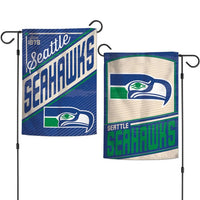 Wholesale-Seattle Seahawks / Classic Logo RETRO Garden Flags 2 sided 12.5" x 18"