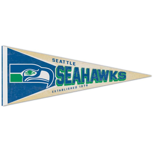 Wholesale-Seattle Seahawks / Classic Logo RETRO Premium Pennant 12" x 30"