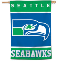 Wholesale-Seattle Seahawks / Classic Logo Retro Vertical Flag 28" x 40"