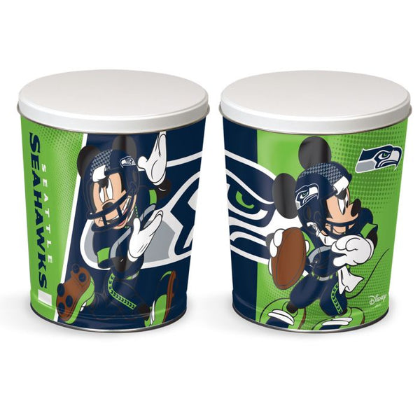 Wholesale-Seattle Seahawks / Disney Mickey Mouse Gift Tin tapered 3 gallon