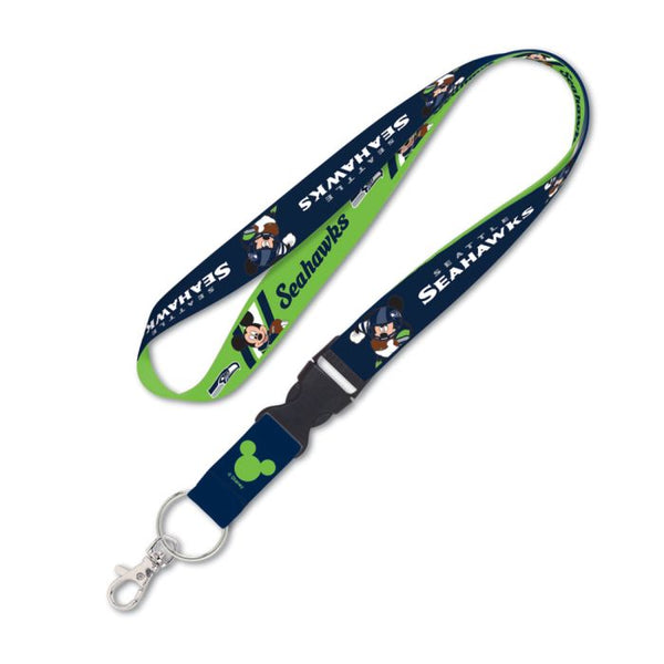 Wholesale-Seattle Seahawks / Disney Mickey Mouse Lanyard w/detachable buckle 1"