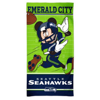 Wholesale-Seattle Seahawks / Disney Mickey Mouse Spectra Beach Towel 30" x 60"