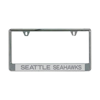 Wholesale-Seattle Seahawks FROSTED Lic Plate Frame B/O Printed