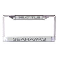 Wholesale-Seattle Seahawks FROSTED Lic Plt Frame S/L Printed