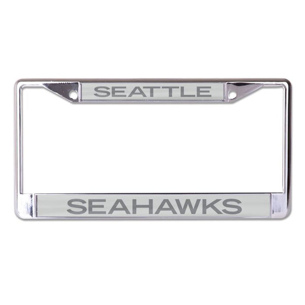 Wholesale-Seattle Seahawks FROSTED Lic Plt Frame S/L Printed