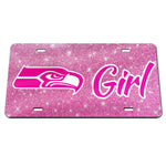 Wholesale-Seattle Seahawks GLITTER BACKGROUND Acrylic Classic License Plates