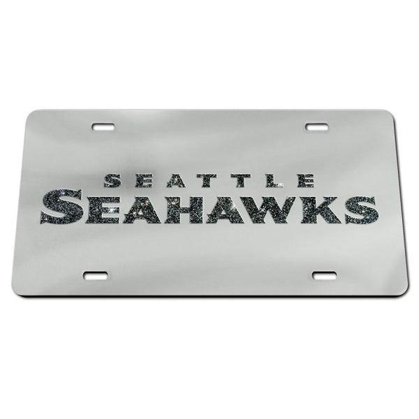 Wholesale-Seattle Seahawks GLITTER LETTERS Acrylic Classic License Plates