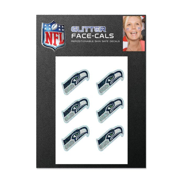 Wholesale-Seattle Seahawks Glitter Tattoo 6 Pack