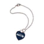 Wholesale-Seattle Seahawks Heart Bracelet w/3D Heart