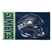 Wholesale-Seattle Seahawks Helmet Flag - Deluxe 3' X 5'