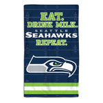 Wholesale-Seattle Seahawks / Littlest Fan NFL EAT Burp Cloth 10" x 17"