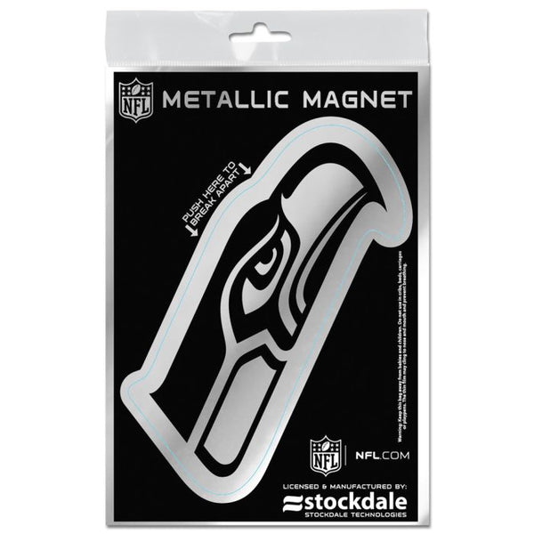 Wholesale-Seattle Seahawks Metallic Magnets 3" x 5"