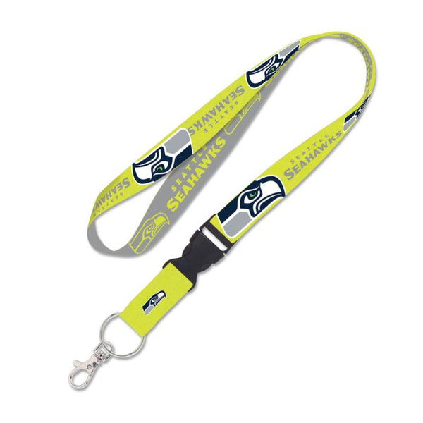 Wholesale-Seattle Seahawks NEON Lanyard w/detachable buckle 1"