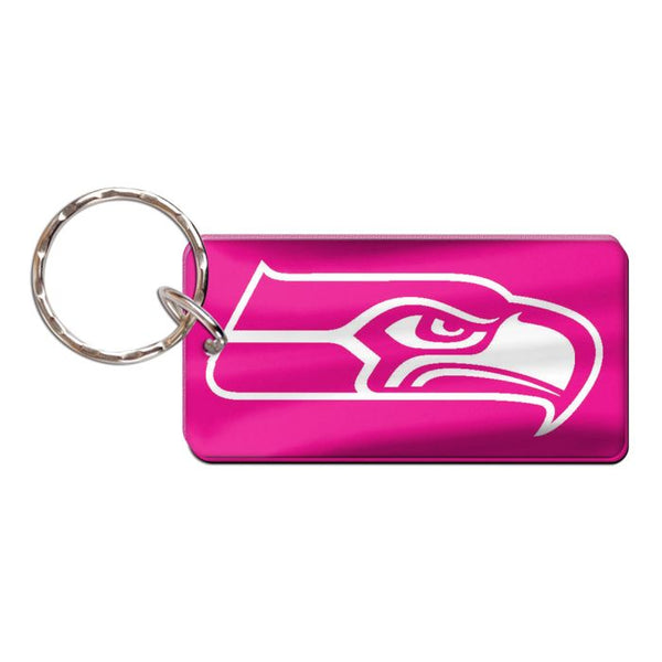 Wholesale-Seattle Seahawks PINK Keychain Rectangle