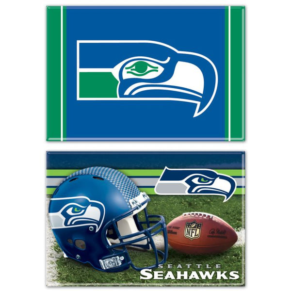 Wholesale-Seattle Seahawks Rectangle Magnet, 2pack 2" x 3"