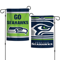 Wholesale-Seattle Seahawks SLOGAN Garden Flags 2 sided 12.5" x 18"