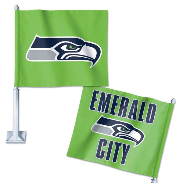 Wholesale-Seattle Seahawks Slogan Car Flag 11.75" x 14"