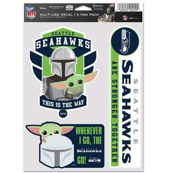 Wholesale-Seattle Seahawks / Star Wars Mandalorian Multi Use 3 Fan Pack