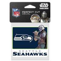 Wholesale-Seattle Seahawks / Star Wars Mandalorian Perfect Cut Color Decal 4" x 4"