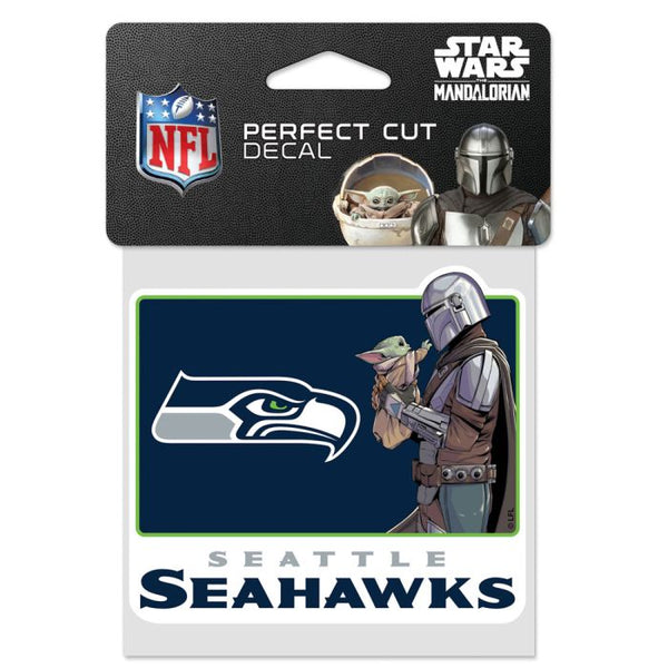 Wholesale-Seattle Seahawks / Star Wars Mandalorian Perfect Cut Color Decal 4" x 4"