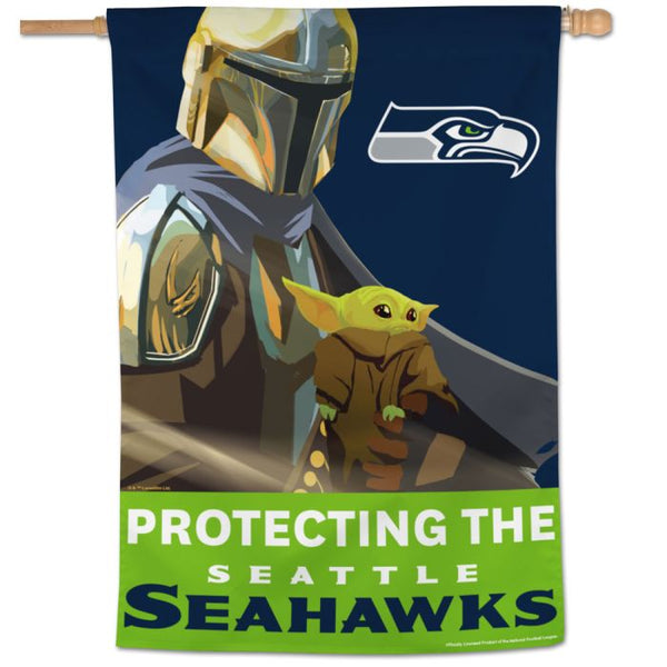 Wholesale-Seattle Seahawks / Star Wars Mandalorian Vertical Flag 28" x 40"