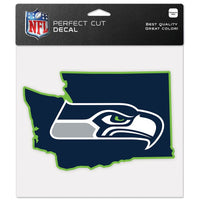 Wholesale-Seattle Seahawks State Shaped Perfect Cut Color Decal 8" x 8"