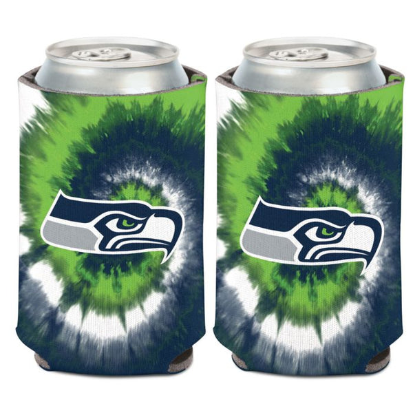 Wholesale-Seattle Seahawks Tie Dye Can Cooler 12 oz.