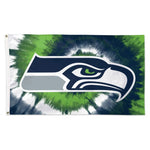 Wholesale-Seattle Seahawks Tie Dye Flag - Deluxe 3' X 5'