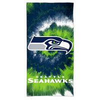 Wholesale-Seattle Seahawks Tie Dye Spectra Beach Towel 30" x 60"