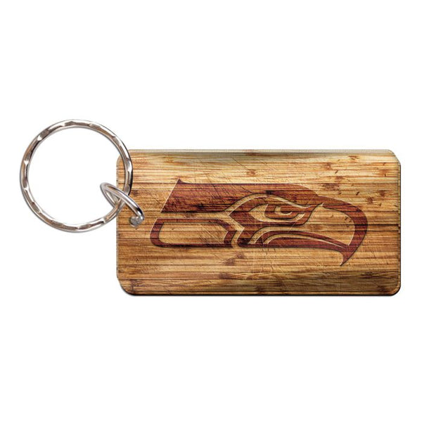 Wholesale-Seattle Seahawks WOOD Keychain Rectangle