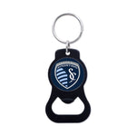 Wholesale-Sporting Kansas City Black Bottle Opener Key Ring