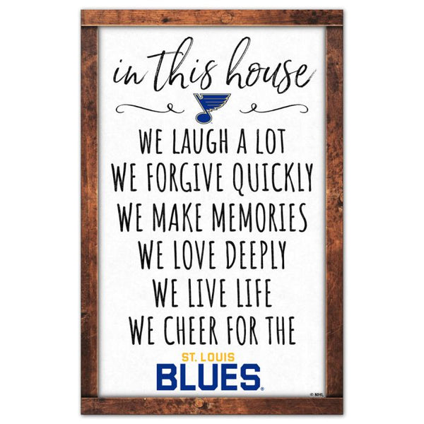 Wholesale-St. Louis Blues BOX LIST Wood Sign 11" x 17" 1/4" thick