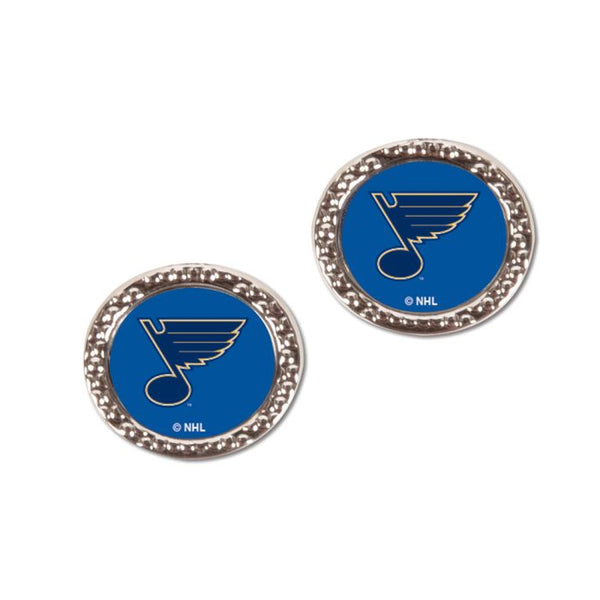 Wholesale-St. Louis Blues Earrings Jewelry Carded Round