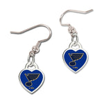 Wholesale-St. Louis Blues Earrings w/3D Heart
