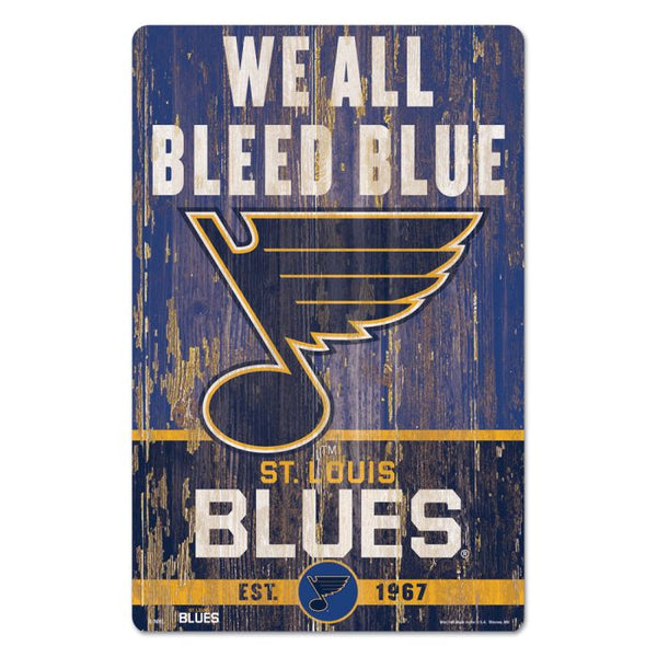 Wholesale-St. Louis Blues SLOGAN Wood Sign 11" x 17" 1/4" thick