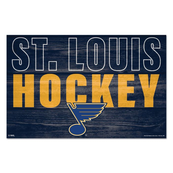 Wholesale-St. Louis Blues location Wood Sign 11" x 17" 1/4" thick