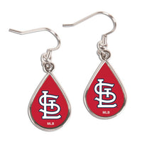 Wholesale-St. Louis Cardinals Earrings Jewelry Carded Tear Drop