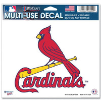 Wholesale-St. Louis Cardinals Multi-Use Decal -Clear Bckrgd 5" x 6"