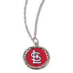 Wholesale-St. Louis Cardinals Necklace w/Charm Jewelry Card