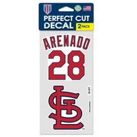 Wholesale-St. Louis Cardinals Perfect Cut Decal Set of two 4"x4" Nolan Arenado