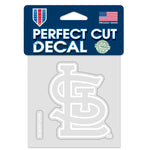 Wholesale-St. Louis Cardinals Perfect Cut White Decal 4" x 4"