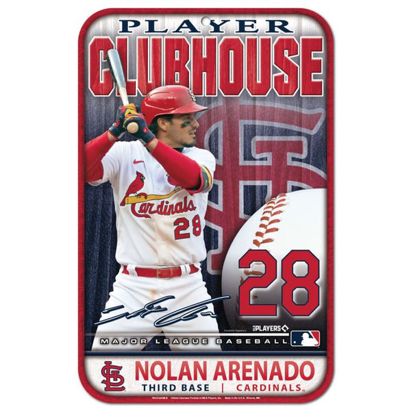 Wholesale-St. Louis Cardinals Plastic Sign 11" x 17" Nolan Arenado