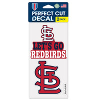 Wholesale-St. Louis Cardinals SLOGAN Perfect Cut Decal Set of two 4"x4"