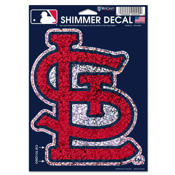 Wholesale-St. Louis Cardinals Shimmer Decals 5" x 7"